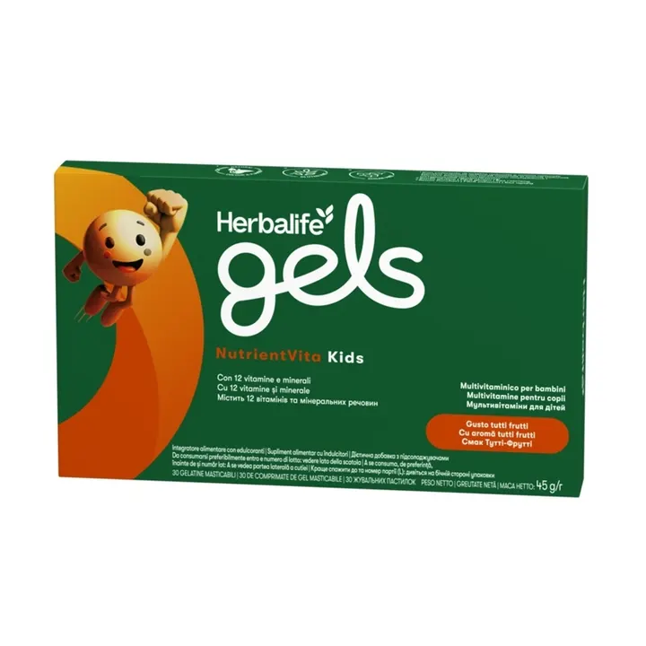 Зображення продукту Herbalife Gels NutrientVita Kids (Нутріент Віта Кідз) жувальні пастилки ДЛЯ ДІТЕЙ (мультивітаміни)
