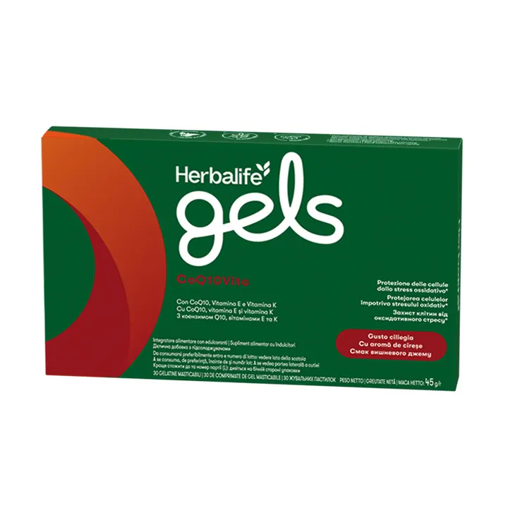 Зображення продукту Herbalife Gels CoQ10Vita жувальні вітаміни КоК'ю 10 Віта для дорослих (енергія серця та клітин, антиоксидант)