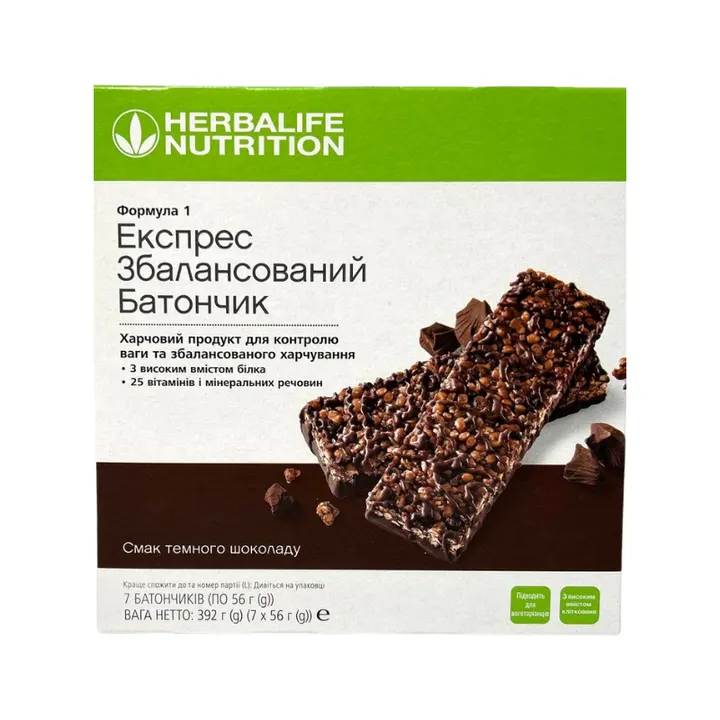 Зображення продукту Формула 1 Збалансований батончик Смак темного шоколаду